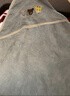 棉加加（Cotton++）寶寶浴巾斗篷帶帽子新生嬰兒專(zhuān)用兒童浴巾袍珊瑚絨大洗澡巾包裹被 藍小鹿【a類(lèi)超柔】浴巾包被多用 90*90cm【0-10歲浴巾】 曬單實(shí)拍圖
