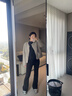 英氏孕婦喇叭褲秋冬款褲子瑜伽微喇孕婦褲修身顯瘦 黑色系帶【加絨款】 L【建議體重110-135斤】 曬單實(shí)拍圖