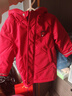 戴維貝拉（DAVE＆BELLA）女童棉服外套防水兒童夾棉棉衣連帽男寶寶外衣冬季圣誕小童衣服 紅色【現貨】 90 cm（建議身高80-90cm） 曬單實(shí)拍圖