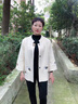 羅蒙（ROMON）媽媽裝2024新款外套洋氣風(fēng)衣40歲50中老年女裝春秋呢子短款大衣 米白色【外套】 L （建議105-120斤） 曬單實(shí)拍圖