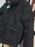 雪中飛羽絨服女連帽秋冬休閑加厚寬松保暖外套女 黑色 175/96A  曬單實(shí)拍圖