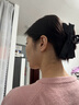 卓可可赫本風(fēng)黑色蝴蝶結(jié)抓夾女大號高級感盤發(fā)網(wǎng)紅發(fā)夾后腦勺鯊魚夾頭飾 亮黑【蝴蝶結(jié)抓夾】 曬單實拍圖