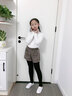 小豬彼特女童打底褲加絨褲裙兒童裙褲假兩件大童加厚洋氣秋冬褲子冬裝春秋 2449卡其格（春秋不加絨右一） 110cm 曬單實(shí)拍圖