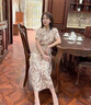 ac mmng品牌重磅真絲連衣裙女夏季新款大牌氣質(zhì)碎花桑蠶絲中長(zhǎng)裙子顯瘦 2XL （建議115-125斤） 曬單實(shí)拍圖