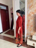 恒源祥喜婆婆旗袍媽媽婚宴裝唐裝禮服連衣裙新式中國風(fēng)香云紗套裝女夏季 兩件套：紅色【中國風(fēng)新中式年輕 L 【高端國際品牌輕奢】 曬單實(shí)拍圖