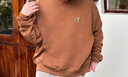 TOMMY JEANS男女復(fù)古休閑金色鑲邊簽字體字母寬松美式圓領(lǐng)T恤衛(wèi)衣17784 深藍(lán)色C87 M 曬單實(shí)拍圖