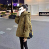 可蓓兒冬季保暖羽絨服女裝冬天流行風(fēng)格媽媽裝卡其色鴨絨服連帽外套 3XL 曬單實(shí)拍圖