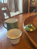 乾唐軒【官方授權】活瓷杯三件套高杯魚(yú)兒躍龍門(mén)帶茶漏水杯茶杯陶瓷杯子 魚(yú)躍龍門(mén)耀洲綠 曬單實(shí)拍圖