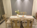 Rehome實(shí)木餐桌法式輕奢組合奶油風(fēng)實(shí)木方餐桌家用輕奢復古餐桌椅簡(jiǎn)約 餐邊柜 曬單實(shí)拍圖