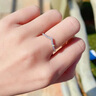 FR鉆戒女玫瑰金18k金鉆石排戒婚戒時尚V字形鉆石戒指求婚520禮物 【白18K金】10分鉆 曬單實拍圖