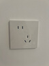 俊朗（JUNON）開(kāi)關(guān)插座額定電流10A一開(kāi)單墻壁插座開(kāi)關(guān)大板D1皓白 電腦插座 曬單實(shí)拍圖