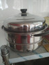 加厚不銹鋼雙層蒸鍋家用二三層鍋大號湯鍋蒸饃蒸魚(yú)鍋電磁爐煤氣灶 加厚款 【2層】 28cm 曬單實(shí)拍圖