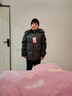 鴨鴨KIDS鴨鴨童裝兒童羽絨服男童中長(zhǎng)款2024新款中大童洋氣冬季外套 黑色 170 曬單實(shí)拍圖
