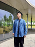 Calvin KleinJeans25春夏男士經(jīng)典美式復古ck貼袋翻領(lǐng)純棉牛仔襯衫40EM774 WHZ-牛仔藍 L 曬單實(shí)拍圖