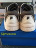FILA FUSION斐樂潮牌BANK DX情侶場下滑板鞋時尚運動鞋板鞋男女休閑鞋 豆腐白/黑-TB【男款】 40.5 曬單實拍圖
