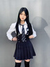薇戀夢(mèng)嵐韓國學(xué)院風(fēng)套裝女短款西裝外套JK制服裙春夏高腰顯瘦百褶裙三件套 西裝+背帶裙+襯衫(三件套)送領(lǐng)帶 M 曬單實(shí)拍圖