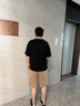 卡賓（CABBEEN）【發(fā)泡印花】涼感短袖T恤男2025夏季新款潮流鉚釘寬松黑半袖 煤黑色01（寬松版型） 3XL /190/56 曬單實(shí)拍圖