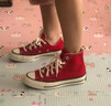 匡威（Converse）【滔搏運動(dòng)】CONVERSE/匡威男鞋女鞋高幫帆布鞋系帶硫化鞋情侶 101013 36 曬單實(shí)拍圖