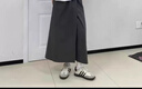 茯見高腰工裝褲裙女裝秋春2025新款褲子百搭休閑褲垂感顯瘦寬松闊腿褲 灰色-M【建議95-117斤】 曬單實拍圖