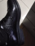 卡帝乐鳄鱼（CARTELO）男鞋英伦布洛克皮鞋男牛皮休闲潮流正装鞋9334 黑色 38 实拍图