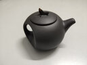 潤朋紫砂壺朱泥茶壺陶瓷茶具月亮壺過濾小泡茶壺花茶壺家用 黑色款 曬單實拍圖