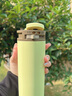 路飲者RUNSIER2024新款保溫杯女士高顏值大容量吸管水杯不銹鋼學生便攜男士直飲 C5S-淺檸檬 430ml 曬單實拍圖