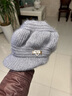 艾羅帝朗中老年帽子女冬季老人保暖奶奶帽秋冬天媽媽帽子老太太加絨毛線(xiàn)帽 南瓜帽  灰色 有彈力 曬單實(shí)拍圖