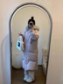 宏資琦羽絨棉服女過(guò)膝2025年冬季新款韓系加厚長(cháng)款棉襖大毛領(lǐng)棉衣外套潮 粉紅色 S （建議90—105斤） 曬單實(shí)拍圖