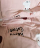 猫人（MiiOW）【A级防螨抗菌纯棉】女士睡衣女潮流兔子印花开衫家居服粉色XL 实拍图
