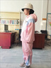 G.DUCKKIDS童裝女童秋裝套裝兒童衣服女大童春秋季拼色外套兩件套小學(xué)生夾克 83202粉色 170 尺碼15~16歲【160-170cm】 曬單實拍圖