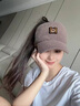 CHALL KITTY帽子女秋冬季護耳針織鴨舌帽女士保暖毛線帽空頂帽子送女朋友老婆 咖色-高檔實用時尚高級感禮盒裝 曬單實拍圖