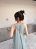 樂(lè)雅秀2024新款露背吊帶無(wú)袖背心連衣裙女夏設(shè)計(jì)感小眾寬松顯白沙灘長(zhǎng)裙 主圖款 M （適合86-105斤） 曬單實(shí)拍圖