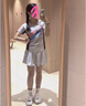 圣希奴（SaintsYno）新款夏季羽毛球服女套裝運(yùn)動(dòng)服男短袖比賽訓(xùn)練隊(duì)服裝團(tuán)購訂制 1010白色女套裝【配短裙白色】 L 曬單實(shí)拍圖