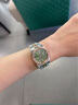 巴寶莉品牌女士手表女生機械表2025新款日志十大名輕奢生日禮物送女友 6012間金綠（禮盒+手鐲+項鏈） 曬單實(shí)拍圖