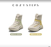COZY STEPS可至女士冬季新款戶(hù)外運動(dòng)厚底防滑羊皮毛一體保暖防寒雪地靴 暖意灰白+抹茶綠 38 曬單實(shí)拍圖