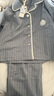 野獸派家居（tbh）加厚全棉法蘭絨家居服套裝 加厚全棉法蘭絨家居服套裝細條紋 S  曬單實(shí)拍圖