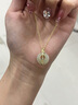哈隆七夕禮物送女友穗穗平安和田玉項鏈女國潮風(fēng)平安扣吊墜女生銀項鏈 金枝玉葉項鏈【玫瑰花禮盒】 曬單實(shí)拍圖