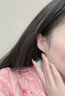 覽日鳥(niǎo)睡覺(jué)不用摘蝴蝶結耳環(huán)迷你小巧精致可愛(ài)耳骨耳扣耳圈感耳飾 蝴蝶結銀色一對(配精美包裝盒) 曬單實(shí)拍圖