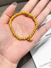 中國黃金（CHINA GOLD）古法小金珠轉(zhuǎn)運(yùn)珠足金鈴蘭花黃金手串七夕情人節(jié)禮物送女朋友老婆 鈴蘭花手串 約4.5g 曬單實(shí)拍圖