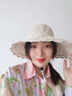 察今 新款2025可水洗折疊帽子女春夏季防曬遮陽(yáng)帽夏天涼帽百搭漁夫帽 米色【帶防風(fēng)繩】 曬單實(shí)拍圖
