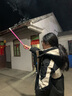鴨鴨羽絨服女中長款冬季新款工裝撞色韓版派克服官方高端收腰顯瘦外套 黑色 L 曬單實拍圖