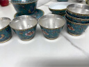 江南秋影琺瑯鎏銀彩茶具套裝高檔功夫茶具整套節(jié)日禮物商務(wù)送禮退休禮物品 藍(lán)色纏枝蓮鎏銀套裝 1件 曬單實(shí)拍圖