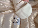 迪士尼冬嬰幼兒連體哈衣新生兒爬服男女寶寶冬季棉服加厚外出抱被套裝 免洗款杏色 70碼(建議0-4個(gè)月) 曬單實(shí)拍圖