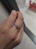 Djin一克拉莫桑鉆銀戒指女訂求結(jié)婚表白戒子紀(jì)念日生日禮物送女友老婆 J038 雪花莫桑鉆戒指 曬單實拍圖