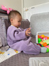 Aceboer嬰兒衣服秋冬新生兒連體衣棉柔軟睡衣嬰幼兒滿月服寶寶哈衣爬服 小熊紫色【奧粒絨連體】 90cm 曬單實(shí)拍圖