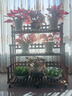 華觀家居（Home Giving Furniture）陽(yáng)臺(tái)花架客廳室內(nèi)落地式實(shí)木多層置物防腐木多肉吊籃花架子可移動(dòng) 加厚款三層102 帶輪款 可移動(dòng) 曬單實(shí)拍圖