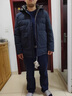 恒源祥短款鵝絨羽絨服男士加厚連帽保暖2025冬季新款可脫卸休閑外套男裝 9757灰藍色鵝絨款 XL(138-155斤) 曬單實(shí)拍圖