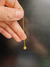 菜百首飾 黃金耳飾 足金時(shí)尚磨砂圓珠足金耳線(xiàn)耳飾 計價(jià) HJ 黃金耳飾 約2.95g 曬單實(shí)拍圖