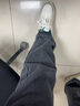 西域駱駝（VANCAMEL）牛仔褲男寬松直筒韓版垂感闊腿休閑褲子男加絨加厚長(cháng)褲 黑灰 XL 曬單實(shí)拍圖
