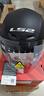 LS2新款摩托車(chē)頭盔四分三盔電動(dòng)助力車(chē)四季大尾翼大碼男女半盔OF608 啞黑 XL(建議57-58CM) 曬單實(shí)拍圖
